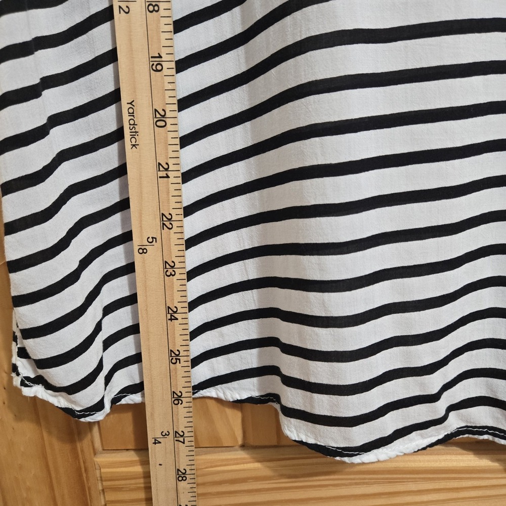 Faded Glory Women's Tank Tip Size XL White Black Stripe Scoop Neck Sleeveless - Picture 6 of 6
